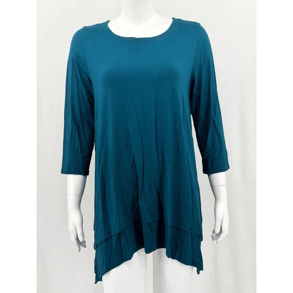 eileen-fisher-tops-eileen-fisher-top-womens-medium-teal-layered